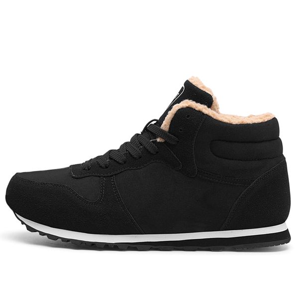 

men's boots men's winter shoes warm ankles winter boots shoes plus velvet sports lovers, Black