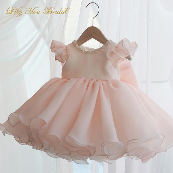 

cute flower girl dresses pink short formal birthday party gowns with lovely bow, Red;yellow