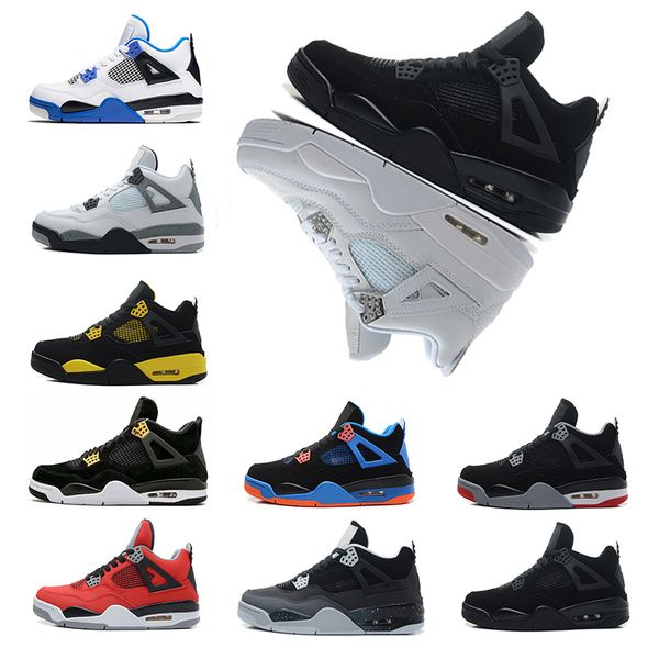 

new 4 4s mens basketball shoes military motosports blue alternate 89 pure money white cement royalty bred oreo mens designer sneakers pe