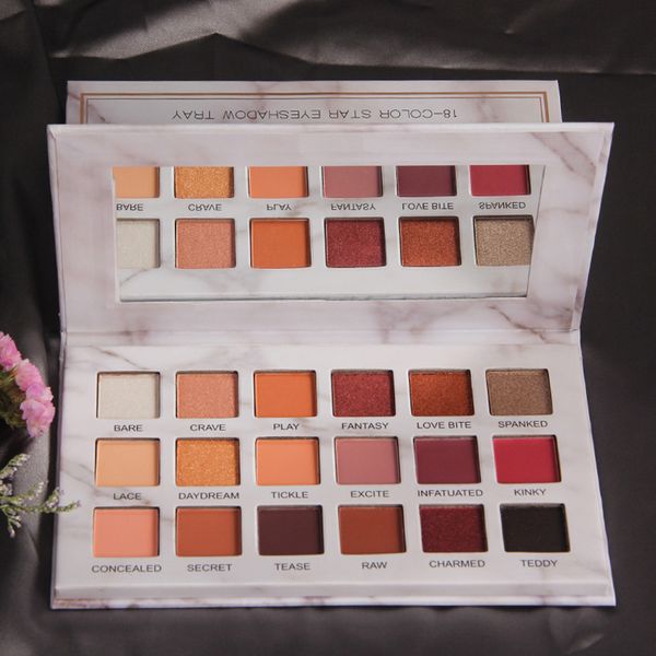 

professional ins same style 18 colors eyeshadow pallete pearl metallic makeup eyeshadow palette maquiagem profissional completa