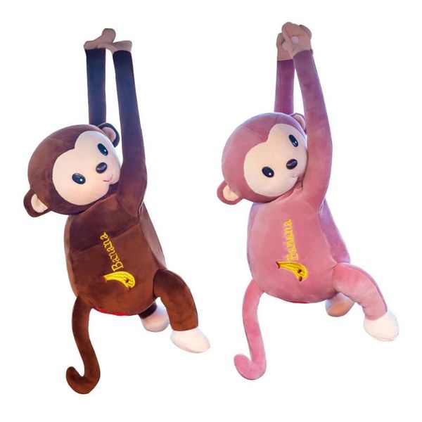 

plush hanging monkey tissue box doll toy gift car paper towel pumping set tray ornamental and practical integration nice