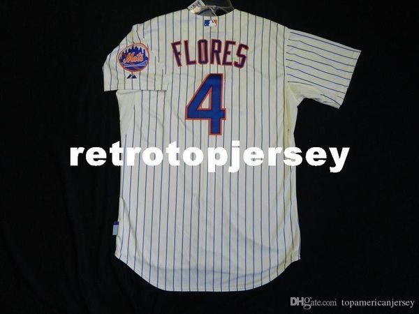 

majestic new york 4# wilmer flores cool base jersey mens stitched wholesale big and tall size xs-6xl baseball jerseys, Black;blue