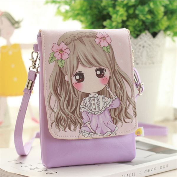 

cartoon women handbag small multicolor shoulder bag lady's mini cute cross body mobile purse women shoulder bags
