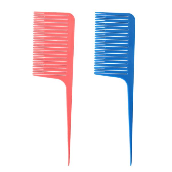 

blue&pink plastic weave highlighting foiling hair comb salon hair combs, Silver