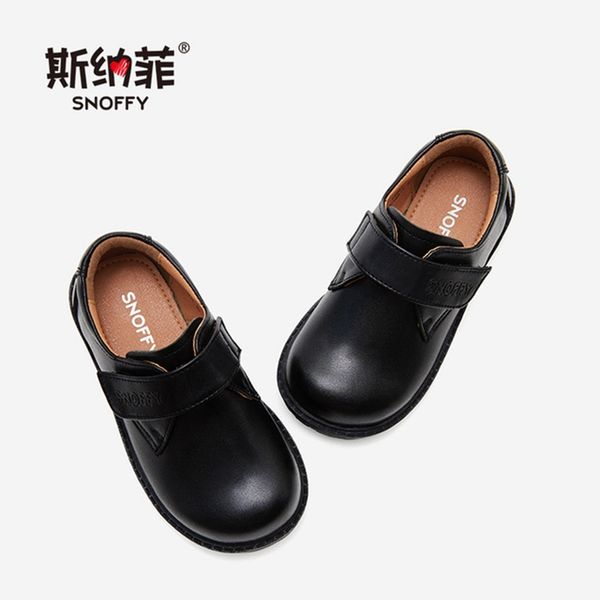 

2019 autumn kids genuine leather shoes for boys black party shoes children fashion flats boys brand oxford school tx521, Black;grey