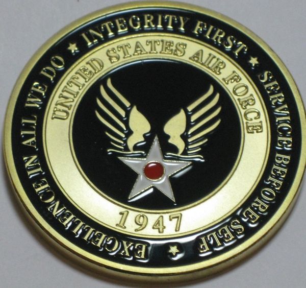 

sample order authentic air force airman award aim high fly fight win military challenge coin ing