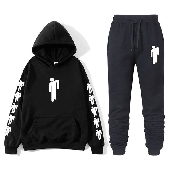 

new 2019 billie eilish hoodie print boy/girl sweatshirt clothes harajuku casual hoodies kpop sweatshirts 2xl pants, Black