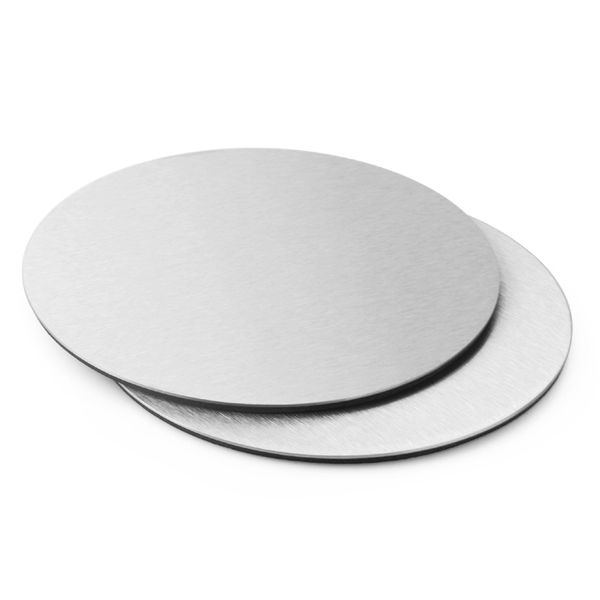 

stainless steel cup mat with eva non-slip bottom round coasters pad for kitchen bar