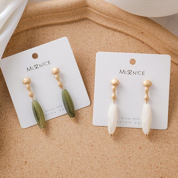 

vintage literary water drop earrings for girls silver needle pendant earring korea new wedding jewellry