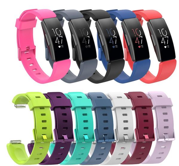 Pulseira de Silicone Pulseira Para Fitbit Inspire / Inspire HR Atividade Rastreador Smartwatch Substituição Pulseira Pulseira de Pulso