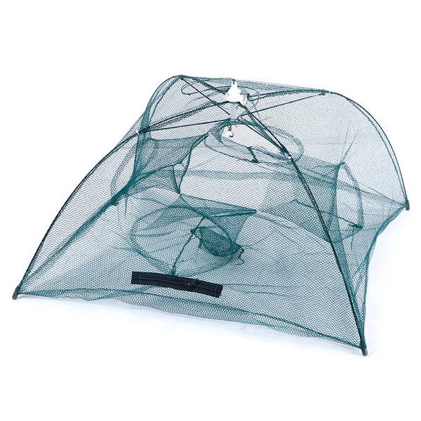 

strengthened 4-8holes automatic fishing net shrimp cage nylon foldable crab fish trap cast net cast folding fishing network