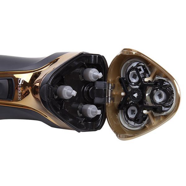 

surker sk-8393 beard trimmer electric shaver washable smart waterproof rechargeable three-head floating veneer with repair ang