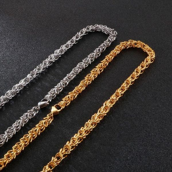 

7mm stainless steel link hollow dragon scale necklace men fashion hip-hop / rock party men metal jewelry, Silver