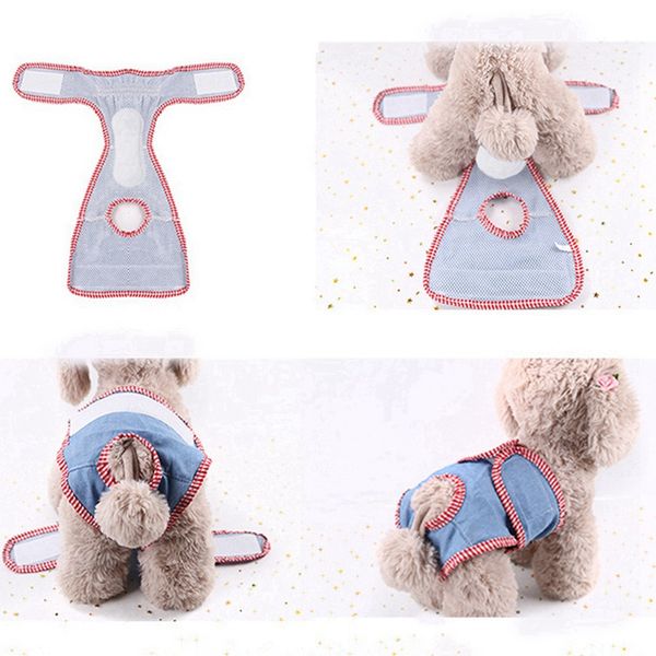 

1pc denim cloth dog panty sanitary pants pet diaper dog menstrual pants for girl female puppy doggy short menstruation period