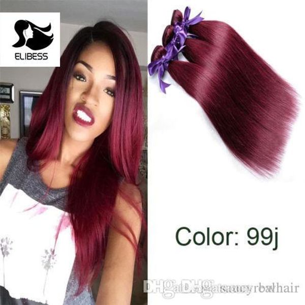 

горячие продажа elibess бордовый цвет # 99j волос соткать 95g шт 4шт lot, свободная перевозка груза, Black