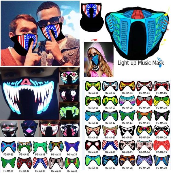

halloween led music light airsoft mask luminous glowing flash cosplay masks mascaras carnaval party supplies christams decor an2435