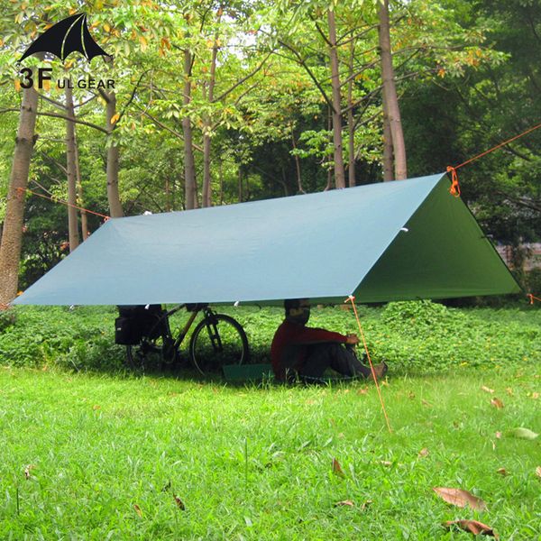 

3f ul gear ultralight tarp outdoor camping survival sun shelter tent shade awning silver coating pergola waterproof beach tent