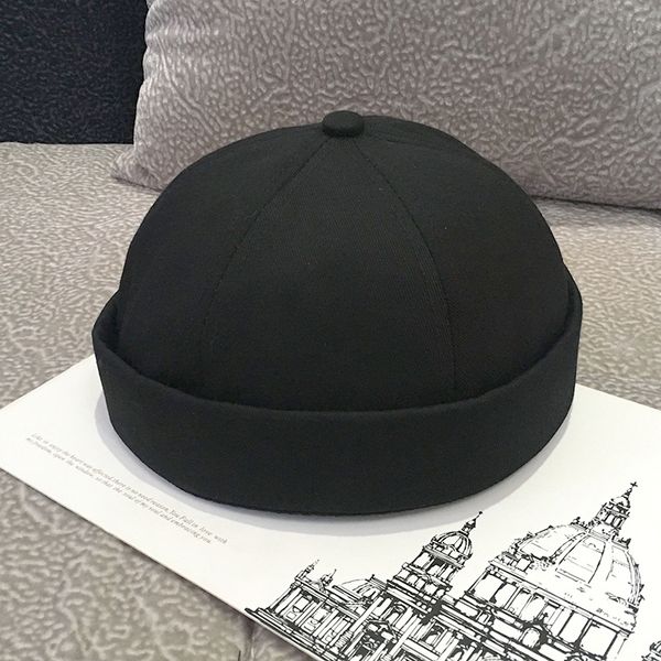 

2019 streetwear brimless beanie hip hop skullcap docker melon sailor short cap hats winter autumn casual vintage beanies hat, Blue;gray