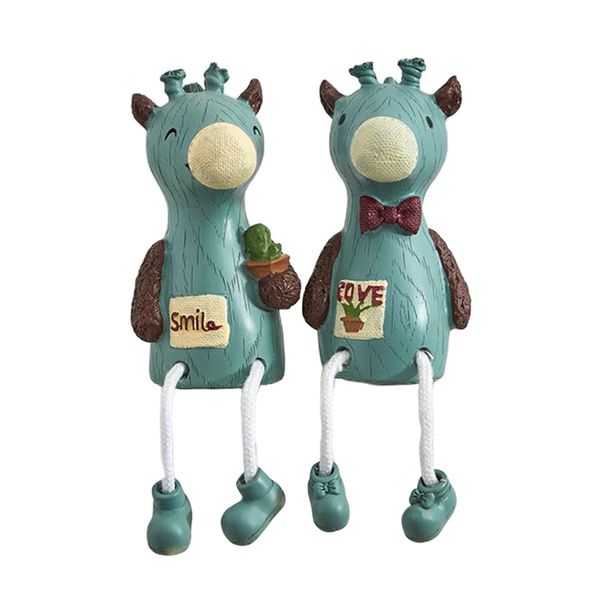 

cute cartoon hanging feet doll resin figurines home kids table crafts decor