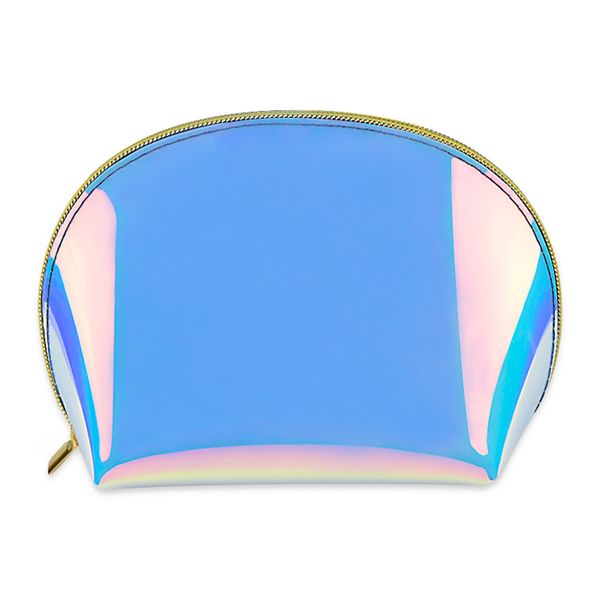

tpu waterproof cosmetic bag makeup case holographic laser portable zipper large capacity travel transparent practical fashion