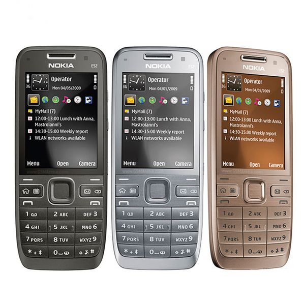 

Оригинальная клавиатура Восстановленное сотовый телефон Nokia E52 Bluetooth WIFI GPS 3G 3.0MP ка