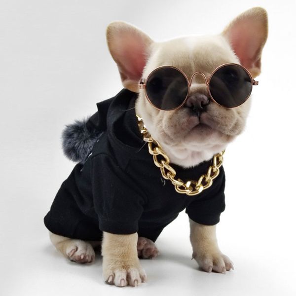 

pet clothes dog clothes hooded bipod hoodie trend fur ball hats casual lovely in daily life and travel