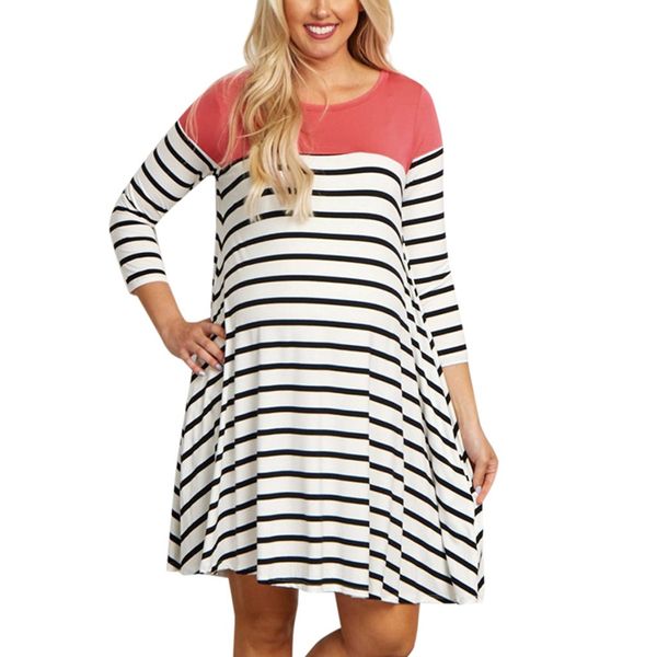 

maternity breastfeeding dresses for p shoot autumn long sleeve pregnancy nursing dress casual clothes for pregnant women, White