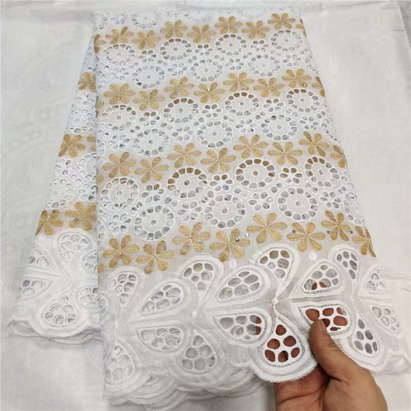 

2019 new african net lace fabric france swiss voile guipure 100% cotton laces fabrics 5yards/lot for wedding a2083, Black;white