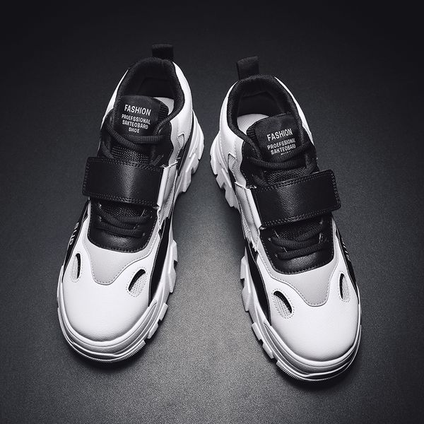 

men casual shoes fashion brand mens sneakers shoe comfortable high leisure flat shoes 2019 new tennis, Black