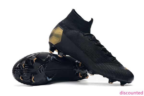 

black gold original football boots mercurial superfly vi 360 elite fg mens outdoor soccer shoes black lux high ankle soccer cleats
