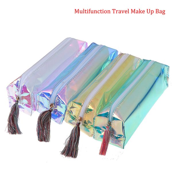 

1pcs holographic make up bag travel wash toiletry bag beauty cosmetic organizer fashion makeup case