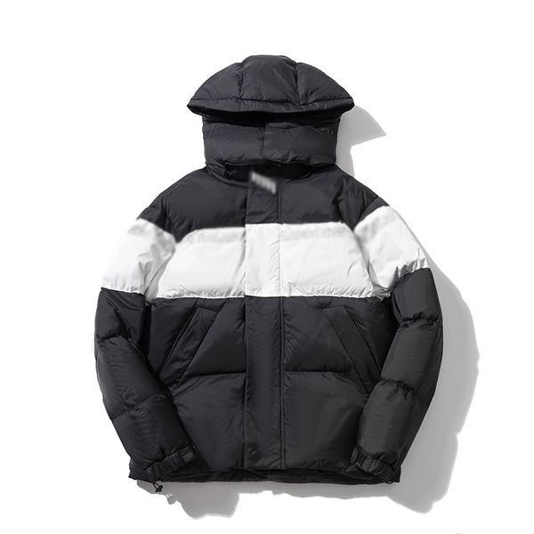 

men brand balances down jacket designer classic luxury cotton fashion private order coat couple trend wild leisure loose coat, Black