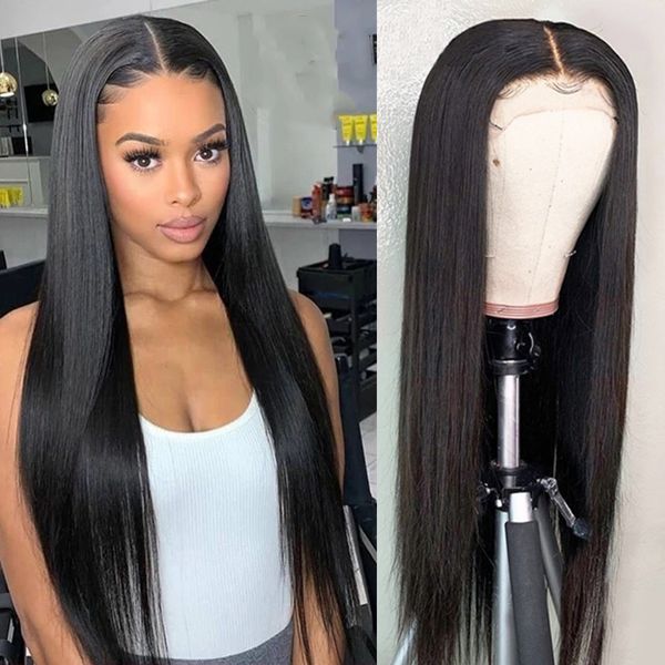 

straight фронта шнурка человеческих волос парики pre щипковых тертого 150% плотность 13x4 фронта шнурка бразильский парик remy парики волос, Black;brown