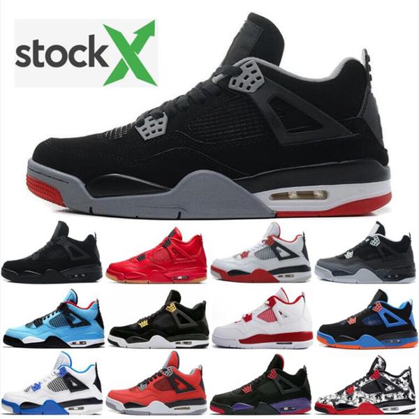 

2020 basketball shoes 4s what the 4 loyal blue bred cool grey black cat pure money white cement men trainer designer sneakers