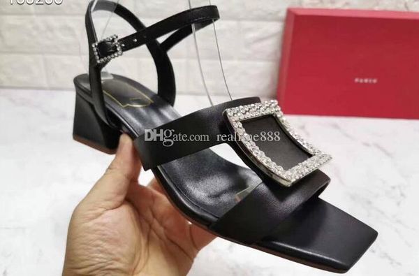 

5a women 6709210 bikiviv sandal slippers,leather upper,ankle strap metal buckle,leather outsole,size 34-42,dhl ing, Black