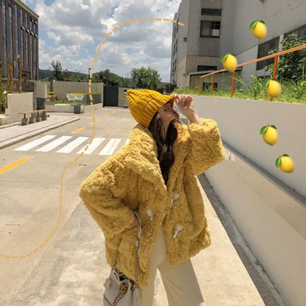 

2019 new style high-end fashion women faux fur coat c8, Black