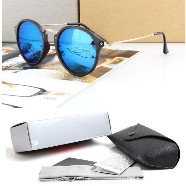 

brand designer round sunglasses for male and female retro sports sun glasses women men uv400 lenses oculos de sol with box, White;black