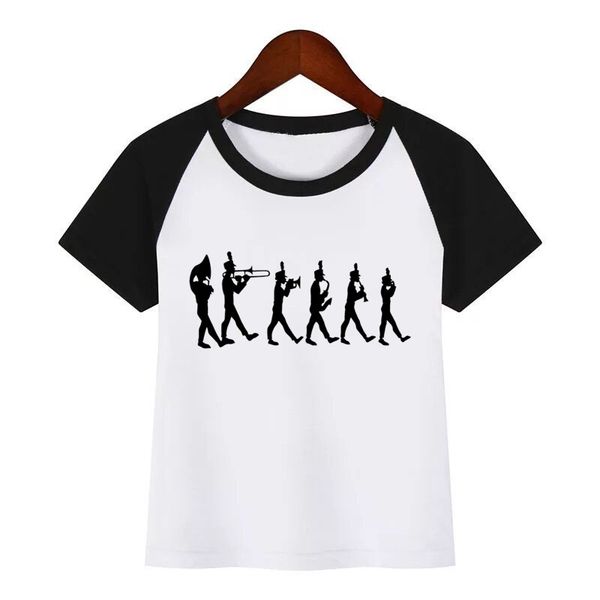 

baby boy девушка забавного мультфильм саксофониста печати тенниска лето малыши o-образный вырез топы little girl tshirt повседневной детская, Blue