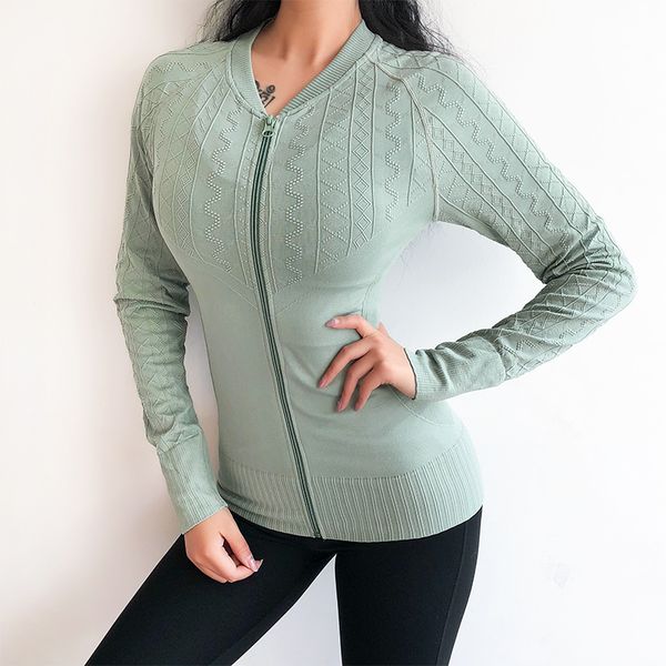 

women long sleeve yoga women fitness clothes zipper running jacket sports sweatshirts gym workout exercise sportswear