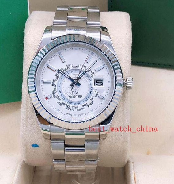 

new 2019 sky-dweller 326934 white dial 42mmasia 2813 movement stainless steel automatic mechanical men's watch christmas season gift, Slivery;brown