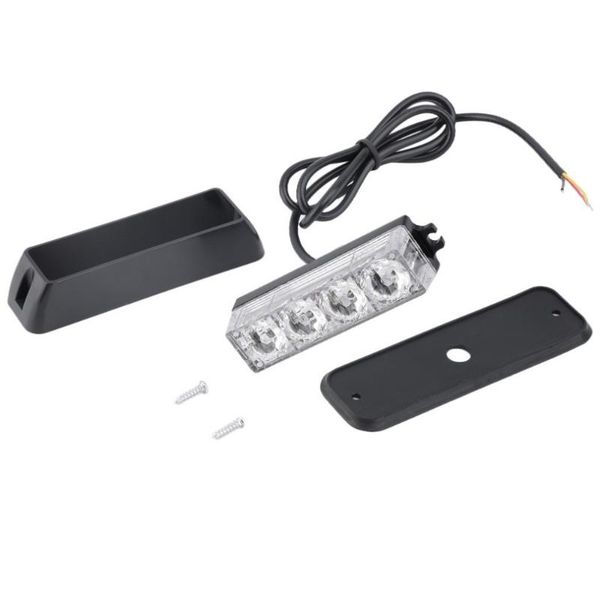 

4 led beacon light hazard strobe warning flashing mode 16w universal fit for suv emergency strobe flash light yello