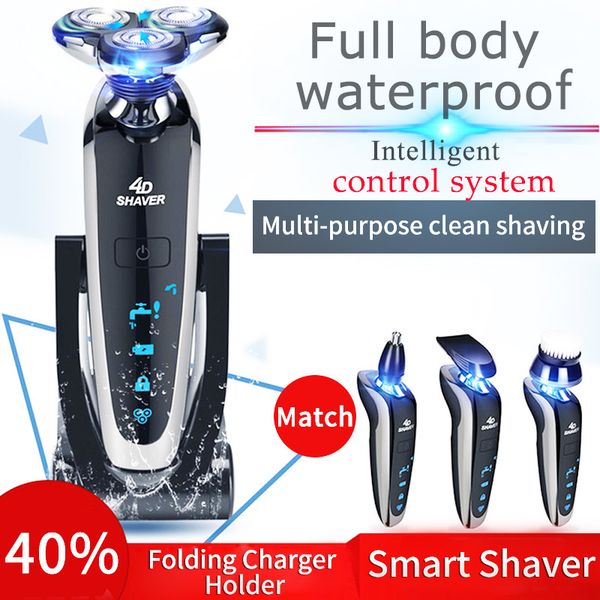 

electric shaver rechargeable full body washing intelligent digital display shaver multifunctional razor rechargeable clipper