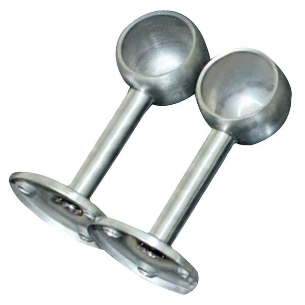 

2pcs stainless steel wardrobe pipe lever wall mounted support bracket
