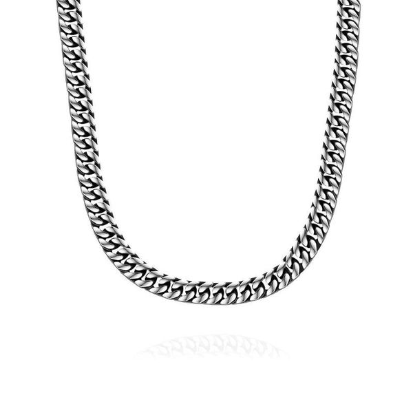 

5mm geometric titanium steel chains necklaces men high qulity fashion simple punk style men's link chain necklace gift sale, Silver