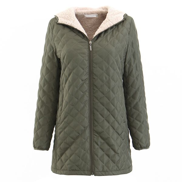 

2019 winter new women parkas hooded coats 5 colors solid color casual women long sleeve clothes plus size parkas size, Black