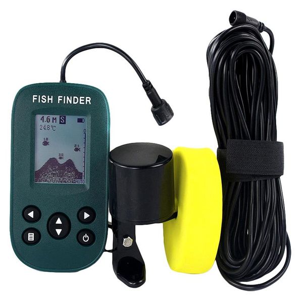 

findfish portable sonar fish finder handheld wired fish finder fishfinder alarm sensor transducer with lcd dispaly