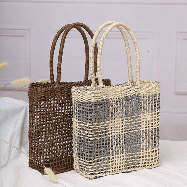 

local stock frauen handgewebte rattan tasche lady straw purse wicker strandtasche geschenk