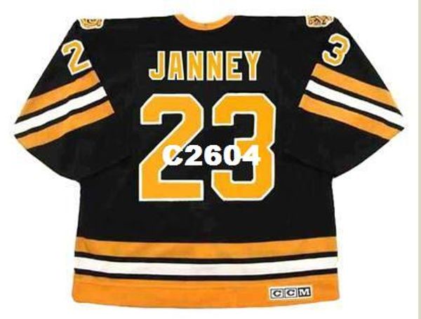 

mens #23 craig janney boston bruins 1990 ccm vintage retro away hockey jersey or custom any name or number retro jersey, Black;red
