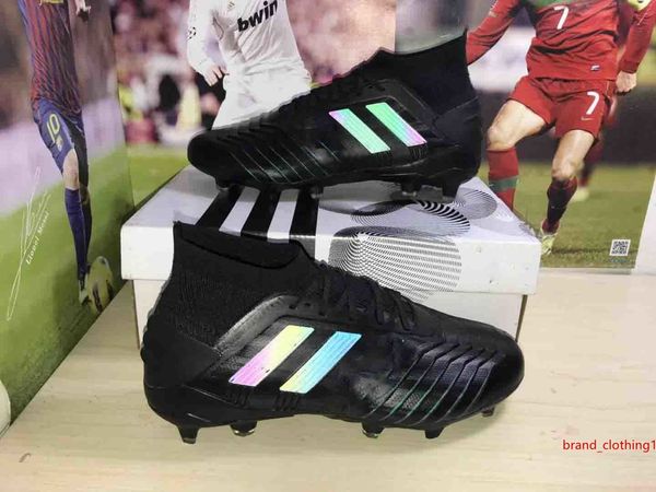 

горячие 2019 новый laceless predator 19 мужчин футбол утки boots dark script входной код бутсы high top chuteiras де futebol