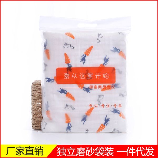 

110 x 110cm baby bath towel blanket gauze towel infants and young childrens cotton 6 six layers of gauze